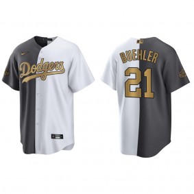 Walker Buehler Dodgers White Charcoal 2022 MLB All-Star Game Split Jersey