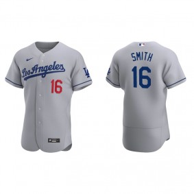 Men's Los Angeles Dodgers Will Smith Gray Authentic Road Jersey