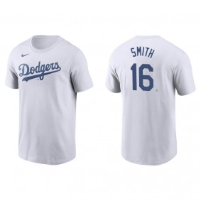 Men's Los Angeles Dodgers Will Smith White Name & Number Nike T-Shirt