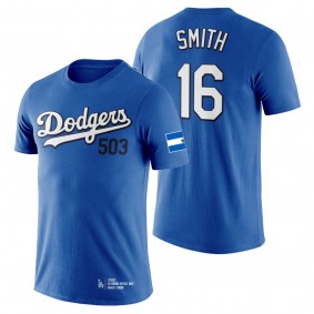 Dodgers Will Smith Royal Salvadoran Heritage Night T-Shirt