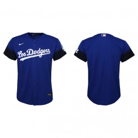 Youth Los Angeles Dodgers Royal 2021 City Connect Replica Jersey