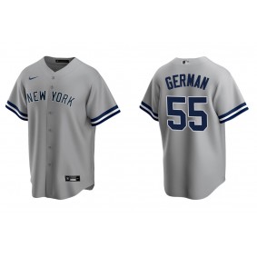 Men's New York Yankees Domingo German Gray Replica Road Jersey