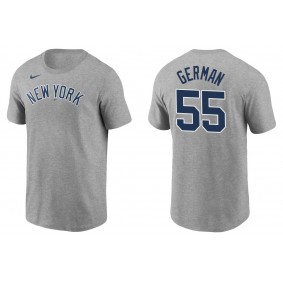 Men's New York Yankees Domingo German Gray Name & Number T-Shirt