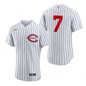Reds Donovan Solano White 2022 Field of Dreams Authentic Jersey