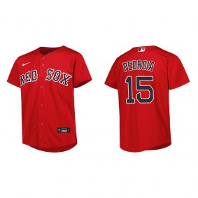 Dustin Pedroia Youth Boston Red Sox Red Alternate Replica Jersey