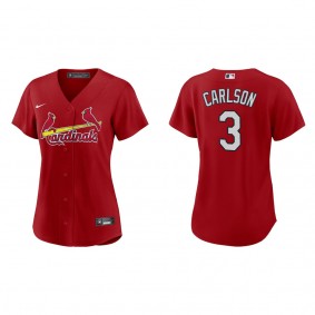 Dylan Carlson Women's St. Louis Cardinals Red Alternate Replica Jersey