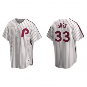 Phillies Edmundo Sosa White Cooperstown Collection Home Jersey