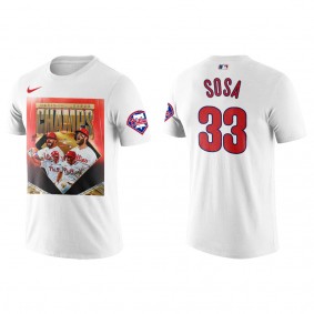 Edmundo Sosa Philadelphia Phillies 2022 National League Champions White T-Shirt