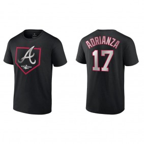 Ehire Adrianza Atlanta Braves Fanatics Branded Black 2022 Postseason Around the Horn T-Shirt