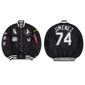 Men's Chicago White Sox Eloy Jimenez Black Alpha Industries Jacket