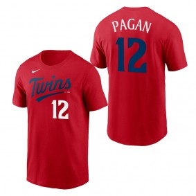 Emilio Pagan Minnesota Twins Red 2023 Wordmark T-Shirt