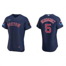 Enrique Hernandez Boston Red Sox Navy 2022 Little League Classic Authentic Jersey