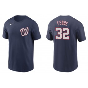 Men's Washington Nationals Erick Fedde Navy Name & Number T-Shirt