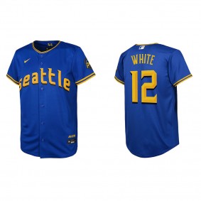 Evan White Youth Seattle Mariners Royal 2023 City Connect Replica Jersey