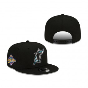 Florida Marlins New Era 1997 World Series Patch Up 9FIFTY Snapback Hat Black