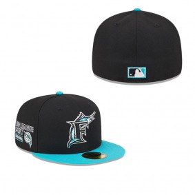Men's Florida Marlins Black Big League Chew Team 59FIFTY Fitted Hat