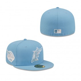 Men's Florida Marlins Light Blue Cooperstown Collection 2003 World Series 59FIFTY Fitted Hat