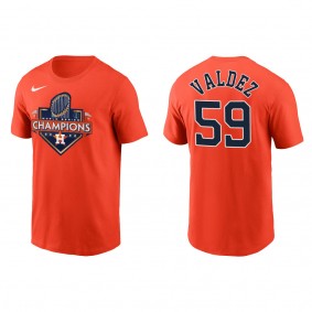 Framber Valdez Houston Astros Orange 2022 World Series Champions T-Shirt