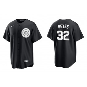 Men's Chicago Cubs Franmil Reyes Black White Replica Official Jersey