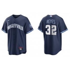 Men's Chicago Cubs Franmil Reyes Navy City Connect Replica Jersey