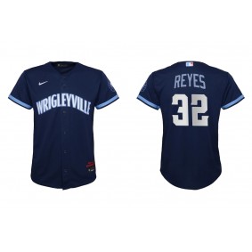 Youth Chicago Cubs Franmil Reyes Navy City Connect Replica Jersey