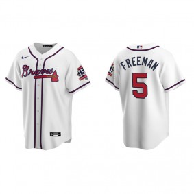 Freddie Freeman Men's Atlanta Braves White Home 150th Anniversary Replica Jersey