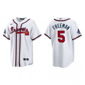 Freddie Freeman Atlanta Braves White 2021 World Series Champions Replica Jersey