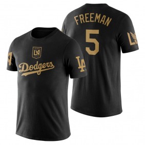 Freddie Freeman Dodgers LAFC Night Black T-Shirt