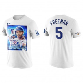 Freddie Freeman Los Angeles Dodgers White 2022 NL West Division Champions T-Shirt