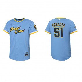 Freddy Peralta Youth Brewers City Connect Replica Jersey
