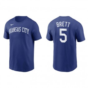 George Brett Men's Kansas City Royals Nike Royal Team Wordmark T-Shirt
