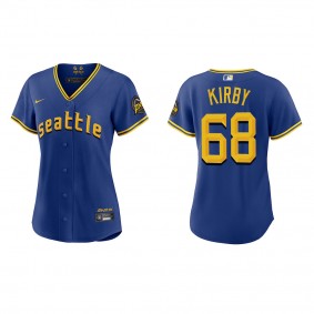 George Kirby Women's Seattle Mariners Royal 2023 City Connect Replica Jersey