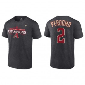 Men's Geraldo Perdomo Arizona Diamondbacks Charcoal 2023 National League Champions T-Shirt