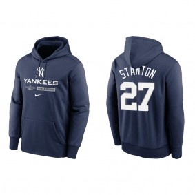 Giancarlo Stanton New York Yankees Navy 2022 Postseason Authentic Collection Dugout Pullover Hoodie