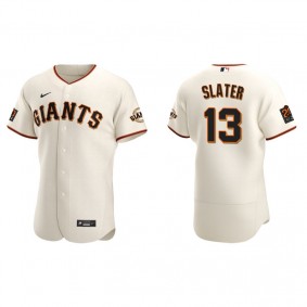 Men's San Francisco Giants Austin Slater Cream Authentic Home Jersey