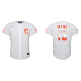 Youth San Francisco Giants Austin Slater White 2021 City Connect Replica Jersey
