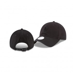 Women's San Francisco Giants Blackout Collection Black 9TWENTY Adjustable Hat