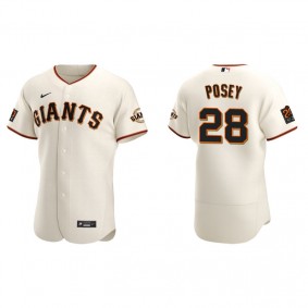 Men's San Francisco Giants Buster Posey Cream Authentic Home Jersey