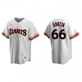 Men's San Francisco Giants Jarlin Garcia White Cooperstown Collection Home Jersey
