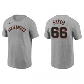 Men's San Francisco Giants Jarlin Garcia Gray Name & Number Nike T-Shirt