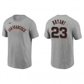 Men's San Francisco Giants Kris Bryant Gray Name & Number Nike T-Shirt