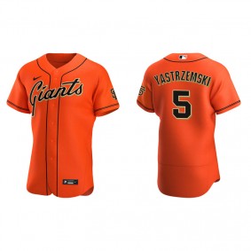 Men's San Francisco Giants Mike Yastrzemski Orange Authentic Alternate Jersey