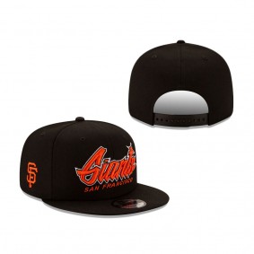 San Francisco Giants New Era Slab 9FIFTY Snapback Hat Black