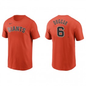 Men's San Francisco Giants Steven Duggar Orange Name & Number Nike T-Shirt