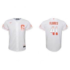 Youth San Francisco Giants Wilmer Flores White 2021 City Connect Replica Jersey