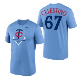 Gilberto Celestino Minnesota Twins Light Blue 2023 Diamond Icon Legend Performance T-Shirt