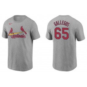 Men's St. Louis Cardinals Giovanny Gallegos Gray Name & Number T-Shirt