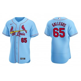 Men's St. Louis Cardinals Giovanny Gallegos Light Blue Authentic Alternate Jersey