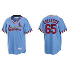 Men's St. Louis Cardinals Giovanny Gallegos Light Blue Cooperstown Collection Road Jersey