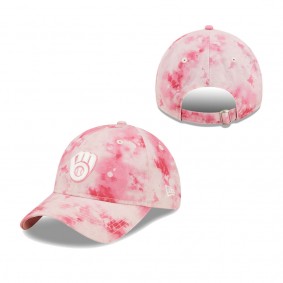 Girls Youth Milwaukee Brewers New Era Pink 2022 Mother's Day 9TWENTY Adjustable Hat
